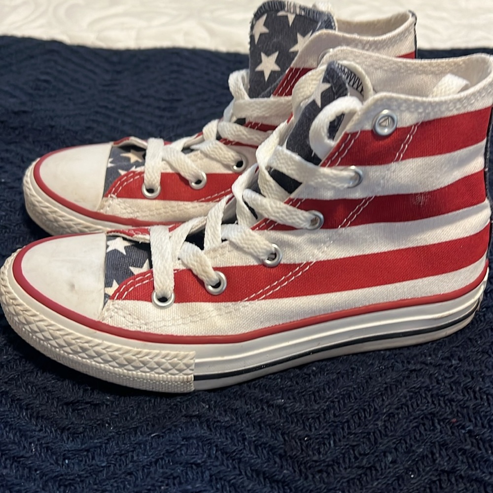 Converse Kids Shoes - Red, White, and Blue Star Design - Picture 2 of 7